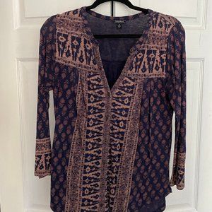 Lucky Brand 3/4 sleeve blouse